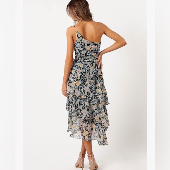 PETAL & PUP - AMREN DRESS - Floral One Shoulder Midi Dress Size 6 NWOT - Picture 7 of 12